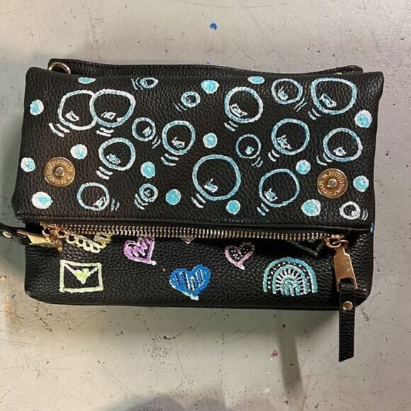 Graffiti Custom Miztique Faux Leather Clutch - Picture 2 of 4